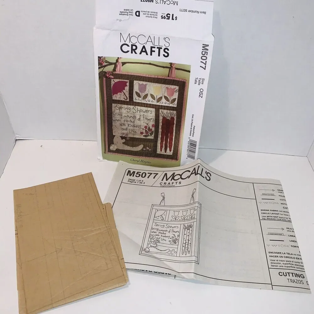 McCall's Crafts Pattern M5077 Spring Wall Hanging or Quilt Block Cheryl Haynes